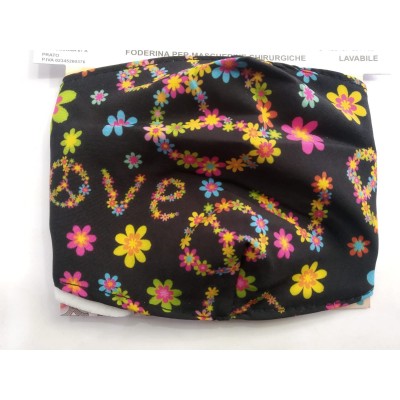MASCARILLA BANDERITAS FLORES LOVE