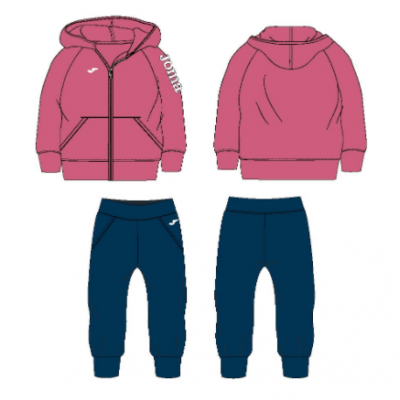 CHANDAL CAPUCHA BEBE ROSA-MARINO