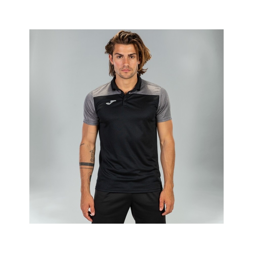 POLO HOBBY II M/C NEGRO-GRIS